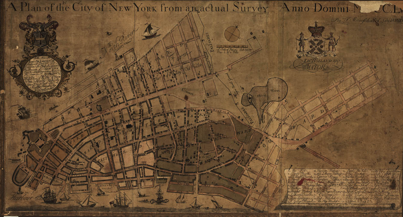 A plan of the city of New York from an actual survey... (detail)