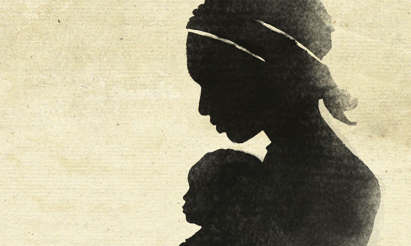 Silhouette of a Mother and Child 2