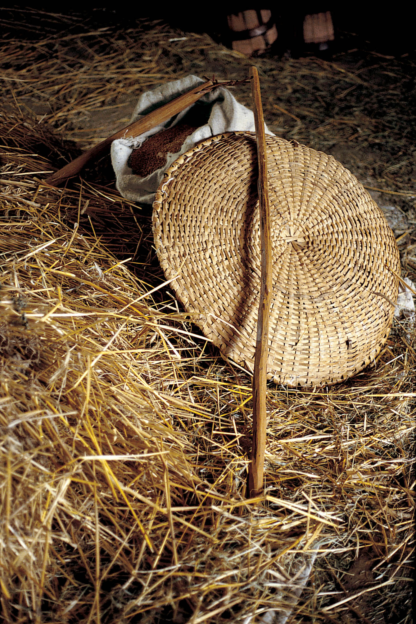 Threshing tools in the barn