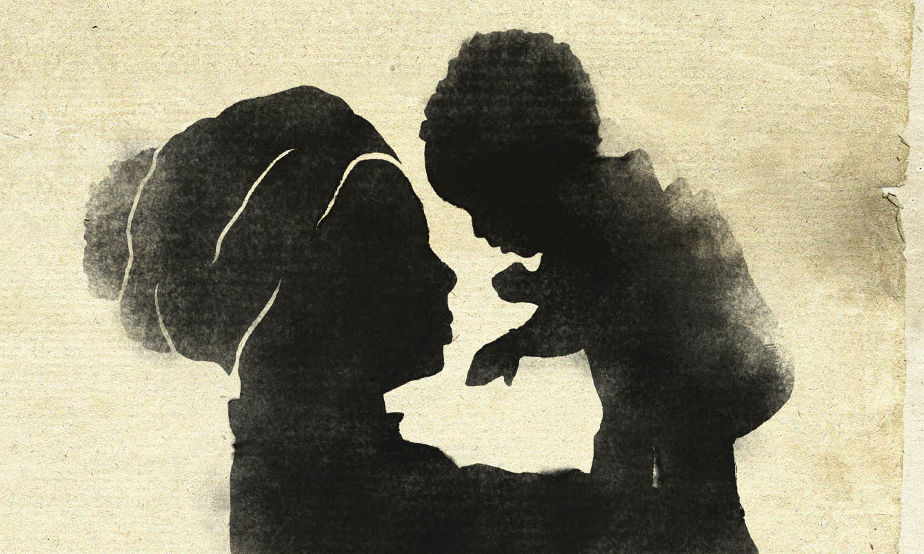 Silhouette of a Mother and Child