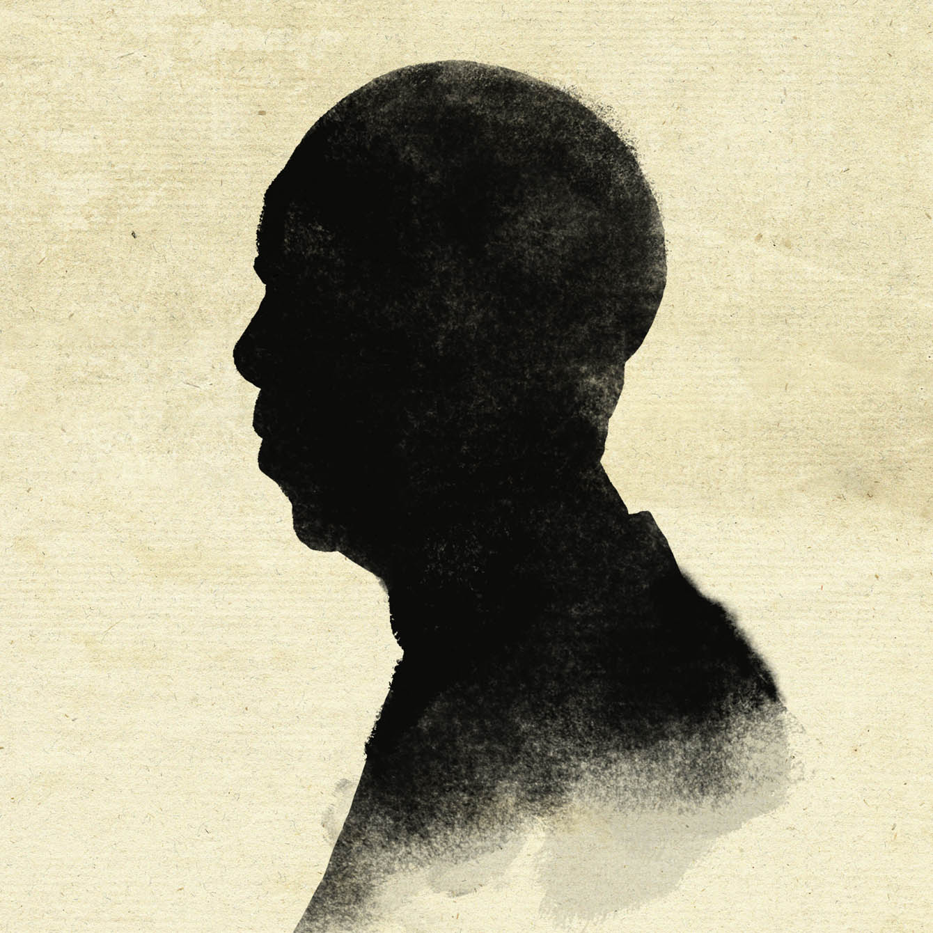 Silhouette of an Elderly Man