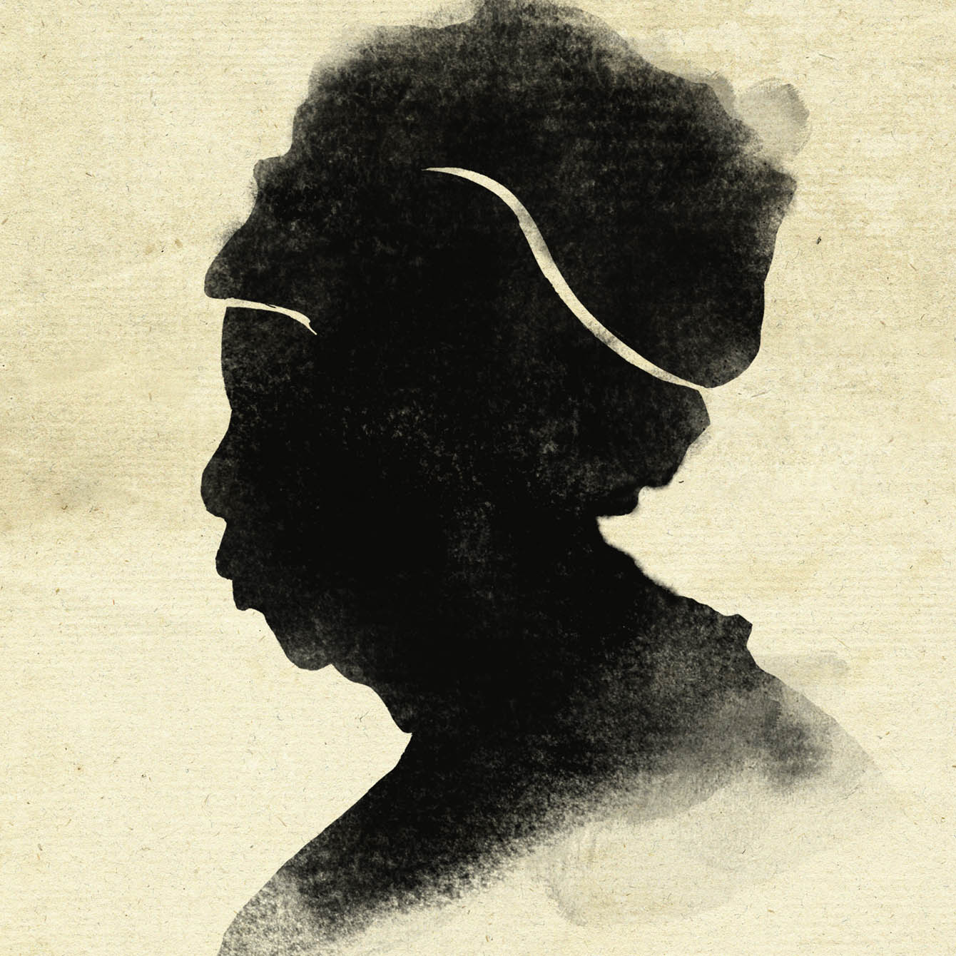 Silhouette of an Elderly Woman