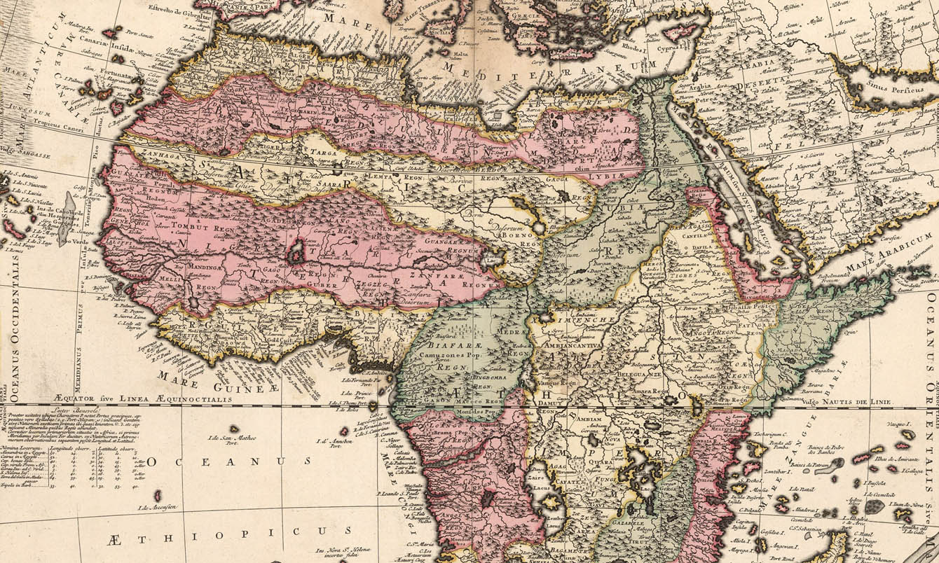 Africae in Tabula Geographica Delineatio